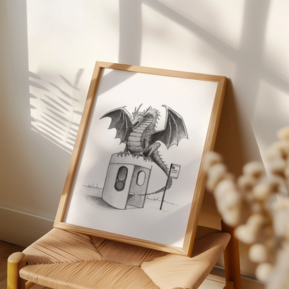 Dragon above a bus stop